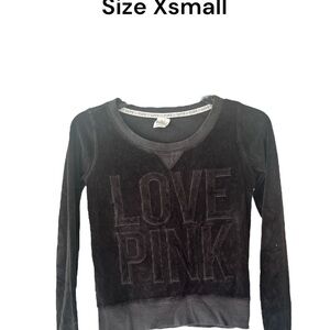 PINK Victoria's Secret Black Long Sleeve Tee
